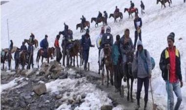Amarnath Yatra resumes from Nunwan-Pahalgam side after being partially halted due to cloudburst