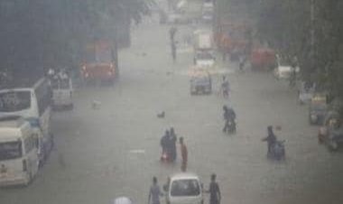 Watch: People dry clothes in Mumbai local train amid heavy rains