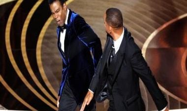Chris Rock mocks the controversy surrounding Will Smith's Oscars slap