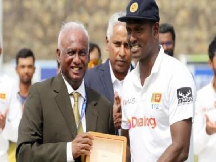 Angelo Mathews feted as he becomes sixth Sri Lankan to play 100 Tests