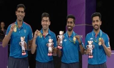 Commonwealth Games Day 5 LIVE: India win gold medals in lawn bowls, table tennis; silver for Vikas Thakur