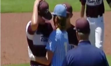 Baseball player consoles pitcher who hit ball on his head, internet overwhelmed by emotional moment