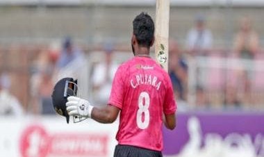 WATCH: Cheteshwar Pujara hits third century in Royal London One-Day Cup to claim big records