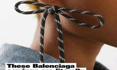 Balenciaga's new shoelace earrings worth 20K leave internet baffled