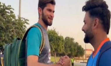 Watch: India meet their Pakistan counterparts including injured Shaheen Afridi