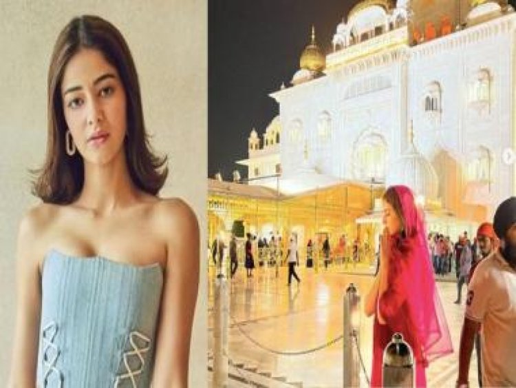 Ahead of Liger’s release, Ananya Panday visits Gurudwara Bangla Sahib in Delhi