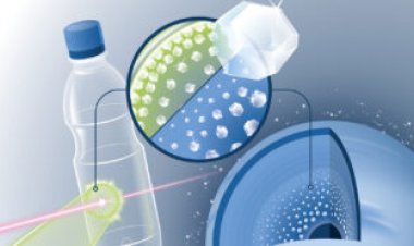 Zapping plastic with a laser forged tiny diamonds