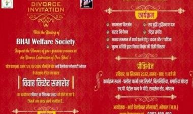 Divorce celebrations for 18 men in Bhopal goes viral; invitation lists events including fire ritual for wisdom