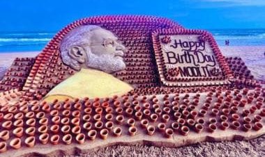 PM Modi Birthday: Sand artist Sudarsan Pattnaik creates sculpture using 1,213 mud cups