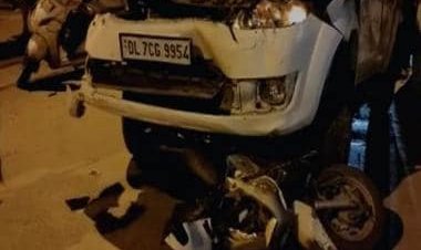 Watch: SUV hits stationary vehicles, drags scooter, rider for 100 meters