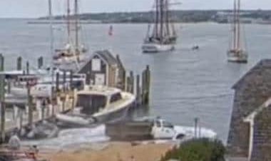 Viral video: Driver hurtles truck into sea after brakes fail