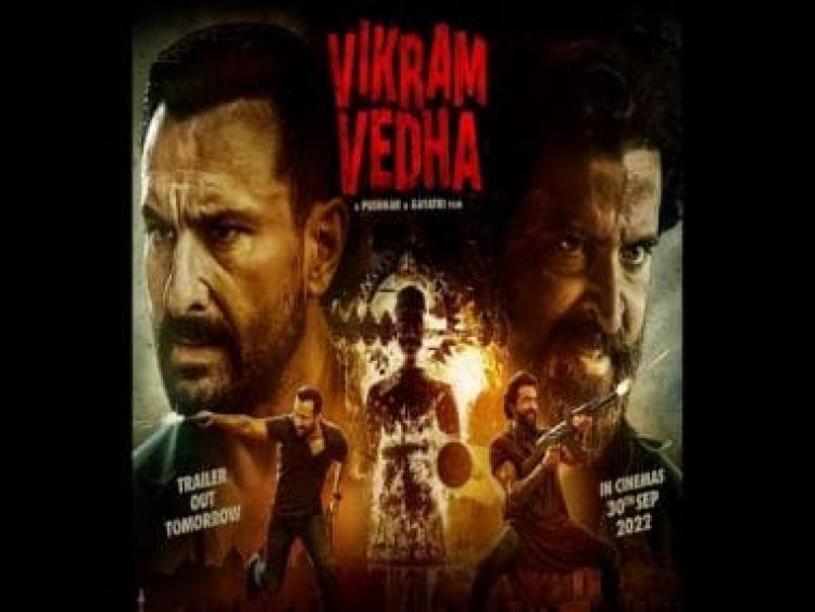 The new poster of Hrithik and Saif's Vikram Vedha is out now