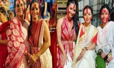 Inside Rani Mukerji, Kajol, Tanishaa Mukerji, and Sumona Chakravarti’s Sindoor Khela