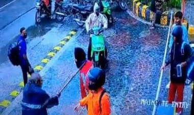 Watch: Raining blows on each other, food delivery guy and security guard at Noida society arrested