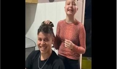 Viral video: Big brother trims his hair in solidarity with sister battling cancer