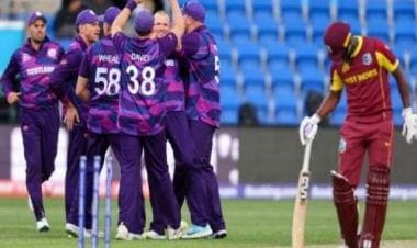 T20 World Cup WI vs SCO HIGHLIGHTS: Scotland stun West Indies, defeat Caribbean side by 42 runs