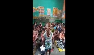 Boy shouts aloud to teach classmates in school, his unmatched energy leaves internet laughing