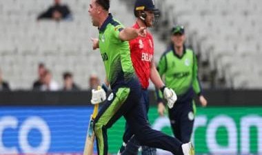 T20 World Cup: Ireland continue giant-killing act by beating neighbours England in rain-hit game