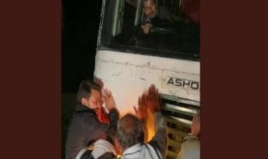 Watch: Minister Anurag Thakur pushes bus stuck in poll-bound Himachal's Bilaspur