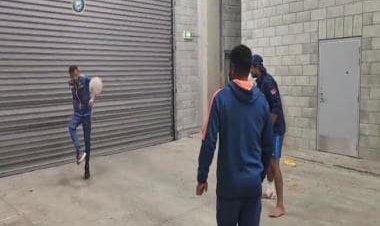 Watch: India and New Zealand play footvolley as rain abandons 1st T20I