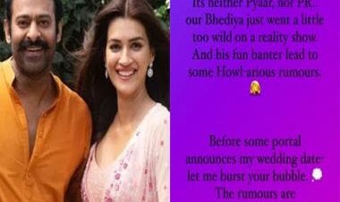 Kriti Sanon reacts to reports of her dating Prabhas, says 'Before somebody announces my wedding date...'