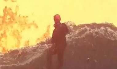Video of man standing close to 'lava ocean' goes viral; internet left stunned