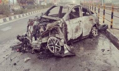 Rishabh Pant car accident in photos: Shocking images of mangled and charred Mercedes