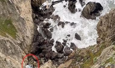 Tesla 'intentionally' falls from 300ft Californian cliff, occupants including children miraculously survive