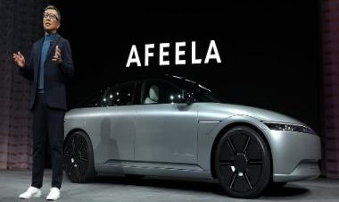 Sony and Honda unveil their first jointly developed electric vehicle venture, ‘Afeela’ at CES