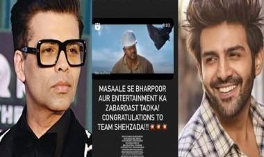 Will Kartik Aaryan acknowledge Karan Johar's gesture of showering praise to his trailer of Shehzada?