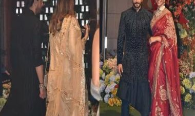 From Shah Rukh Khan's secret entry to Deepika Padukone's saree, here are the highlights of Anant-Radhika's engagement