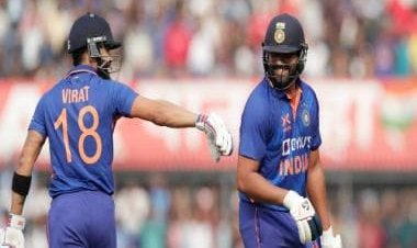Rohit Sharma hits ton, Virat Kohli applauds, Suryakumar reacts mysteriously; Watch