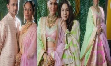 All you need to know about Masaba Gupta's custom-made 'Barfi Pink Paan Patti' wedding lehenga