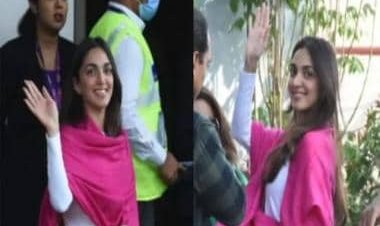 Bride-to-be Kiara Advani is all smiles as she jets off to Jaisalmer for her wedding with Sidharth Malhotra; watch video