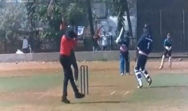 Watch: Umpire collapses to ground after shot by batter strikes him in head during President's Cup match