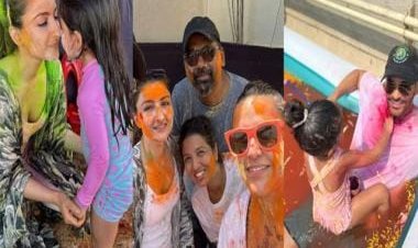 Watch: Soha Ali Khan gives a sneak peek into her Holi celebrations with daughter Inaaya and husband Kunal Kemmu