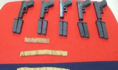 Five Glock pistols, 90 catridges dropped by Pak drone recovered by BSF in Punjab