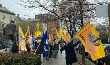 WATCH: Khalistan supporters attack, abuse Washington-based Indian journalist outside consulate