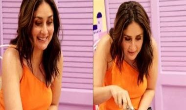 Kareena Kapoor gets surprised with 'shoe-like' cake at event, says 'I am scared to eat this'
