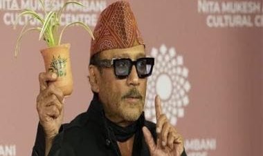 Netizens can't keep calm as Jackie Shroff poses with a plant at the Nita Mukesh Ambani Cultural Centre launch