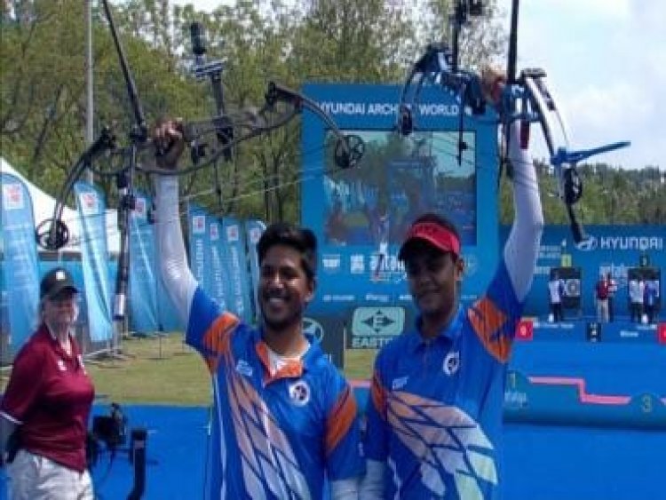 India win compound mixed team gold at World Cup; come close to world record