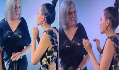 Watch: Zeenat Aman meets Uorfi Javed, fans think veteran actress isn't pleased with her fashion choices