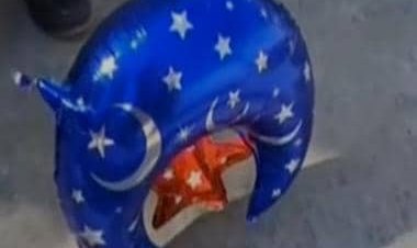 Suspicious multicoloured moon-shaped Pakistani balloon spotted near Indian border in J&amp;K's Samba