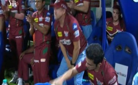 Watch: Gautam Gambhir celebrates wildly as LSG clinch playoffs spot amid 'Kohli' chants