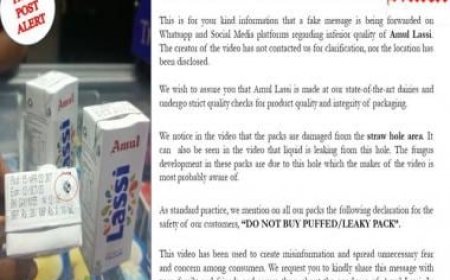 Fungus in lassi packs? Amul clarifies rumours as 'creating unnecessary fear'