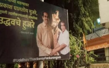 The politics over Aurangzeb: Why do posters in Mumbai show Uddhav ‘hugging’ the Mughal ruler?