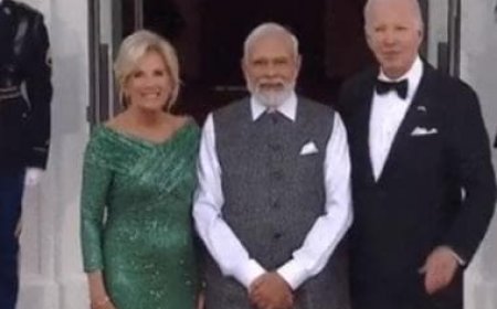 WATCH: President Biden, First Lady Jill Biden welcome PM Modi at White House for State dinner