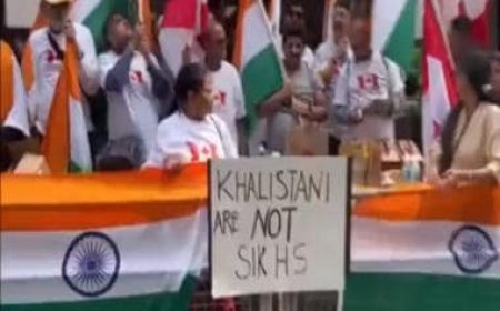 'Khalistanis are not Sikhs': Pro and Anti Khalistan protesters face off in Toronto, Watch video