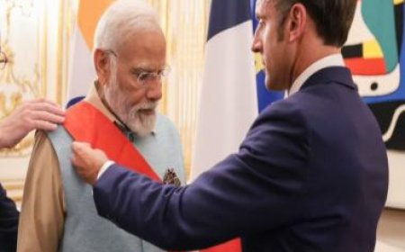 Modi becomes first Indian PM to be conferred with France's highest civilian award Grand Cross of the Legion of Honour
