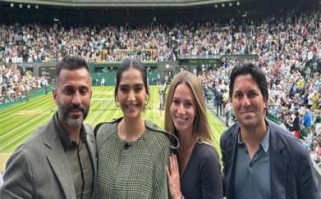 'What an incredible historical match to watch,' says Sonam Kapoor as she graces Wimbledon finals with Anand Ahuja